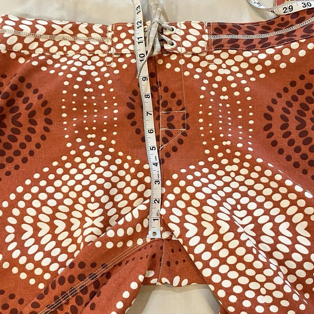 Tommy Bahama Relax Board Shorts Orange Geometric Pattern 10